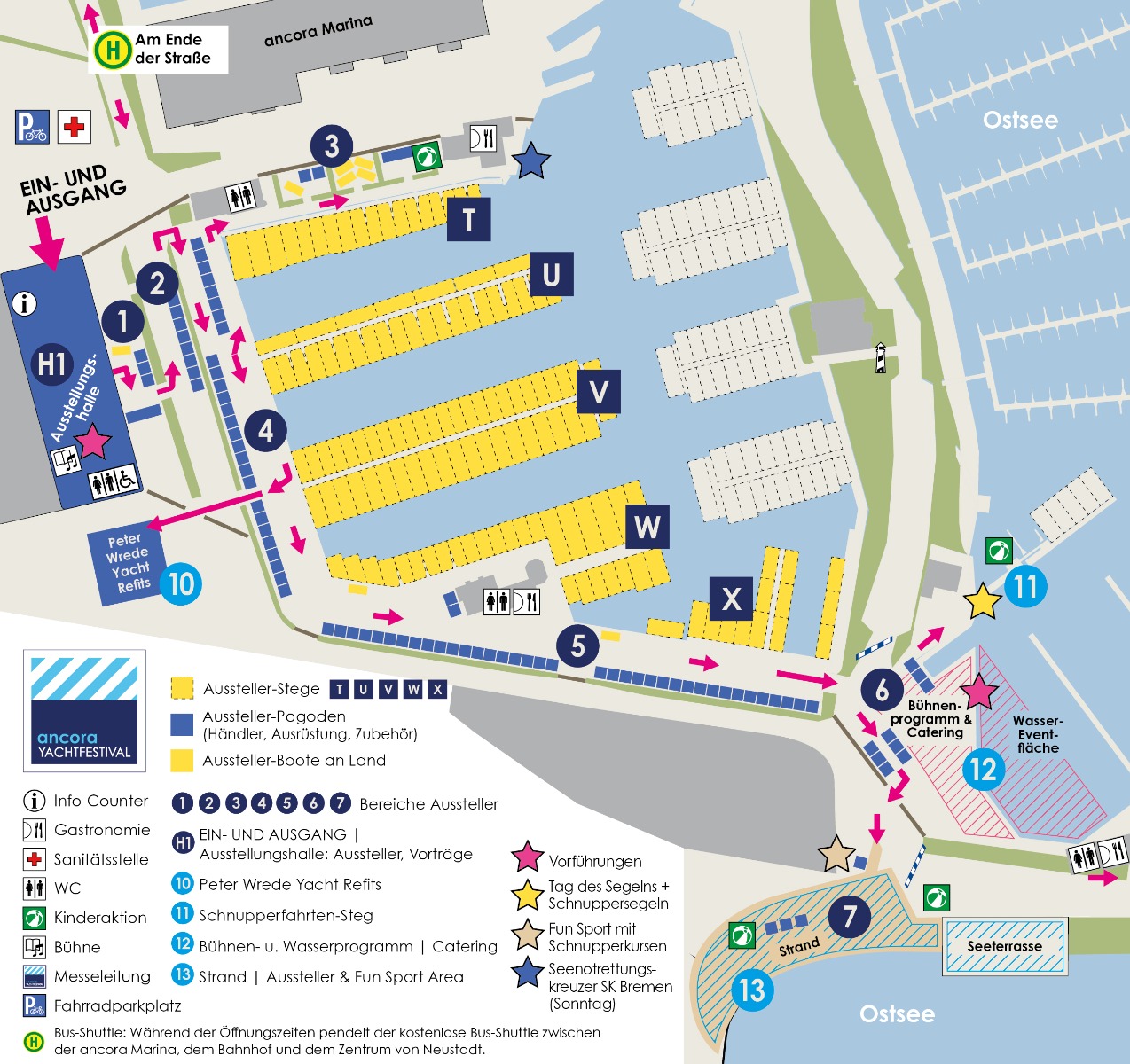 Lageplan Ancora Yachtfestival