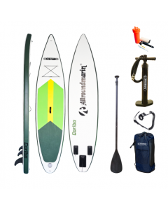 SUP Stand Up Paddel Board Allroundmarin Cariba weiß/grün Komplettset Ausstellungsstück Neu