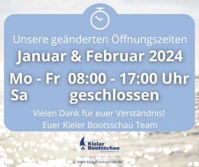 Unsere Öffnungszeiten im Januar & Februar