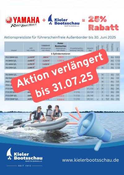 Mehr Power zum Saisonstart – 25 % Rabatt auf Yamaha Außenborder!