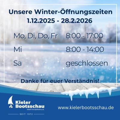 Winteröffnungszeiten bis Ende Februar