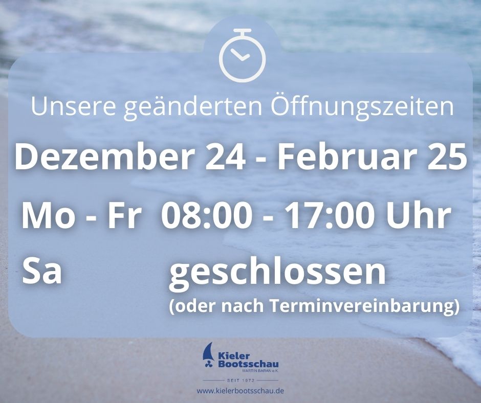 Geänderte Öffnungszeiten
